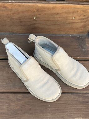 UGG Women's Slip-On Suede Winter Boots in Cream